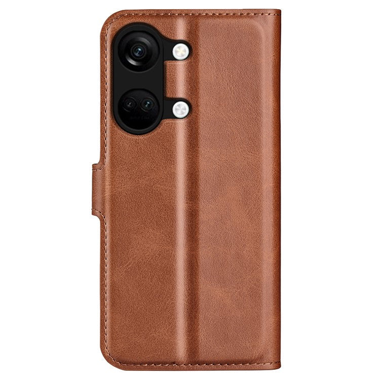 For OnePlus Ace 2V / Nord 3 5G PU Leather Wallet Case Stand Calf Texture Protective Phone Cover - Light Brown