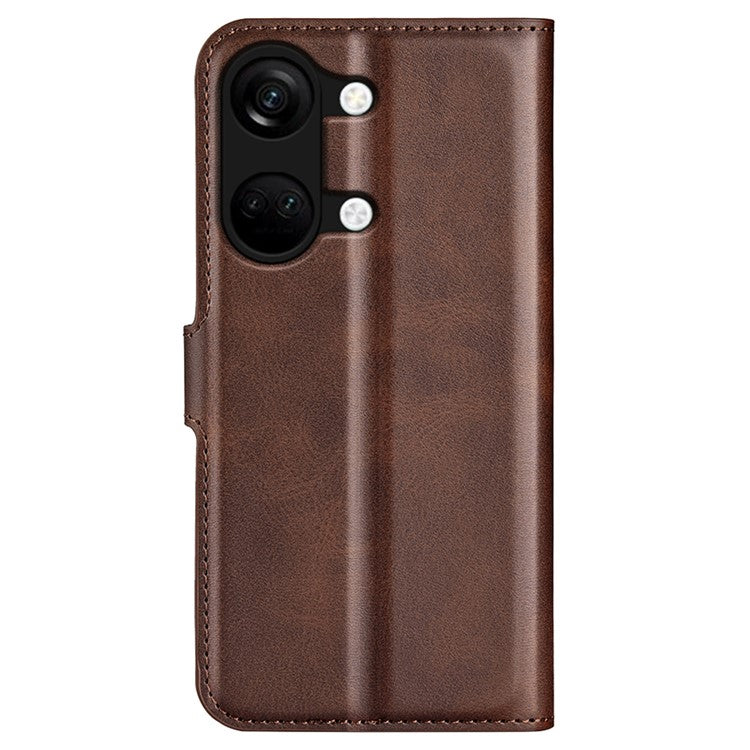 For OnePlus Ace 2V / Nord 3 5G PU Leather Wallet Case Stand Calf Texture Protective Phone Cover - Brown