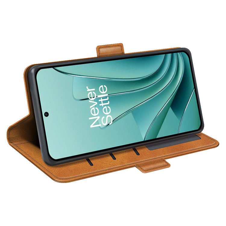 Calf Texture Stand Cover for OnePlus Ace 2V / Nord 3 5G , PU Leather+TPU Wallet Phone Case - Yellow