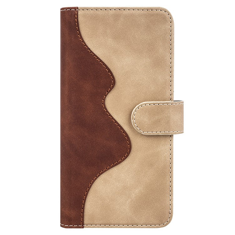 Wallet Shell for OnePlus Ace 2V / Nord 3 5G PU Leather Phone Cover Dual-color Splicing Stand Case - Yellow