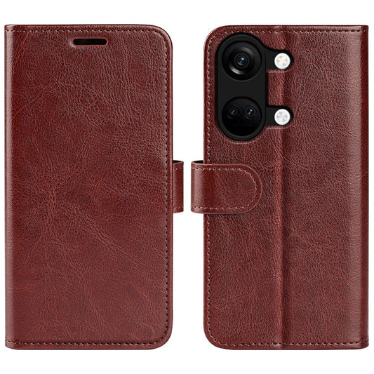 For OnePlus Ace 2V / Nord 3 5G Crazy Horse Texture Phone Wallet Case PU Leather Horizontal Stand Cover - Brown