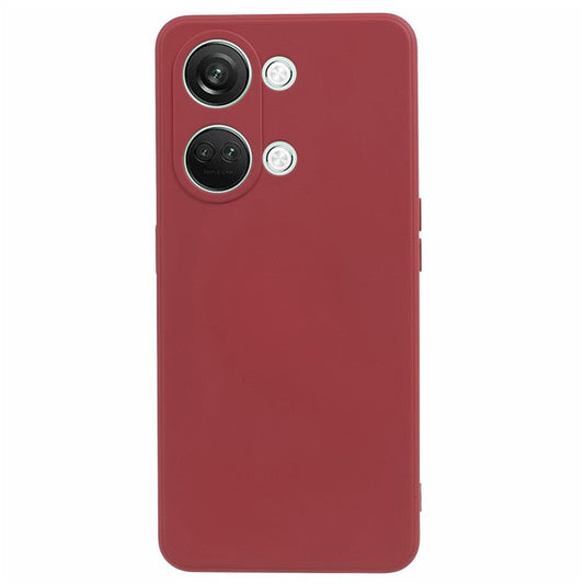 Soft TPU Shockproof Case for OnePlus Nord 3 5G / Ace 2V , Anti-Scratch Fiber Lining Rubberized Phone Cover - Hawthorn Red