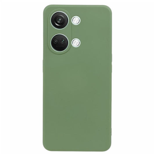 Soft TPU Shockproof Case for OnePlus Nord 3 5G / Ace 2V , Anti-Scratch Fiber Lining Rubberized Phone Cover - Bean Green