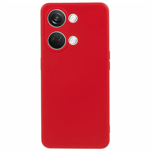 Soft TPU Shockproof Case for OnePlus Nord 3 5G / Ace 2V , Anti-Scratch Fiber Lining Rubberized Phone Cover - Red