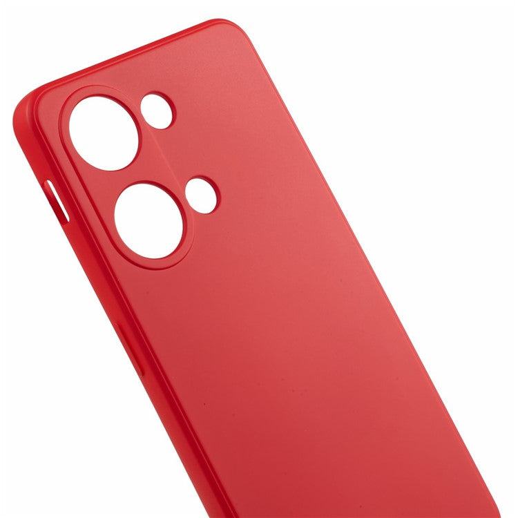 Soft TPU Shockproof Case for OnePlus Nord 3 5G / Ace 2V , Anti-Scratch Fiber Lining Rubberized Phone Cover - Red