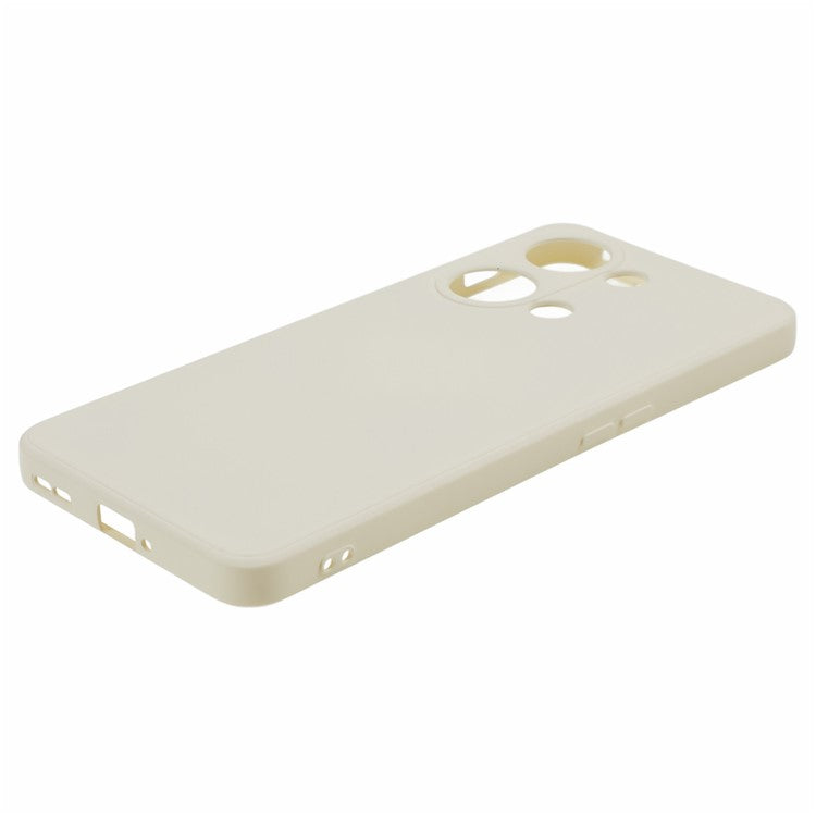 Soft TPU Shockproof Case for OnePlus Nord 3 5G / Ace 2V , Anti-Scratch Fiber Lining Rubberized Phone Cover - White