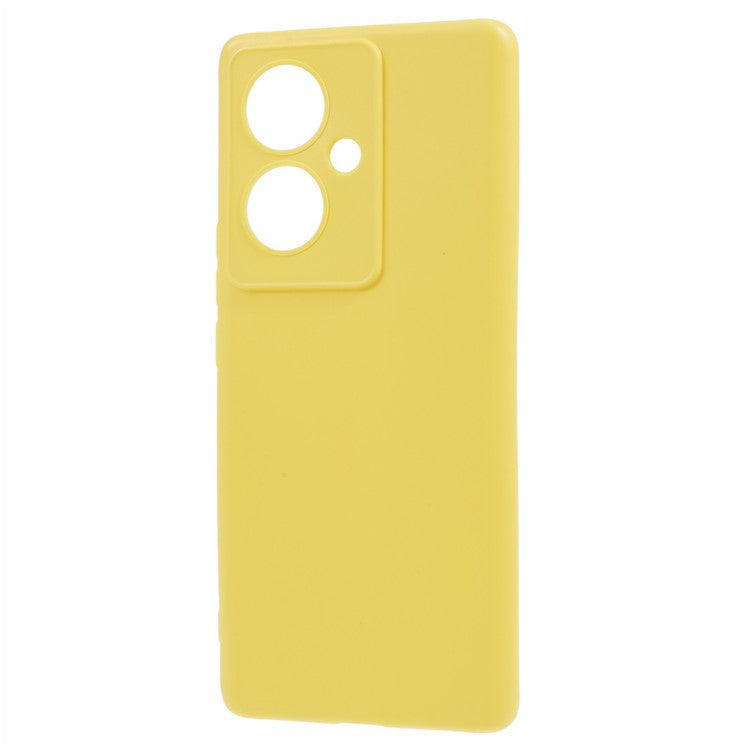 Glossy Phone Case for vivo Y78+ 5G , Candy Color Precise Cutout TPU Back Cover - Yellow
