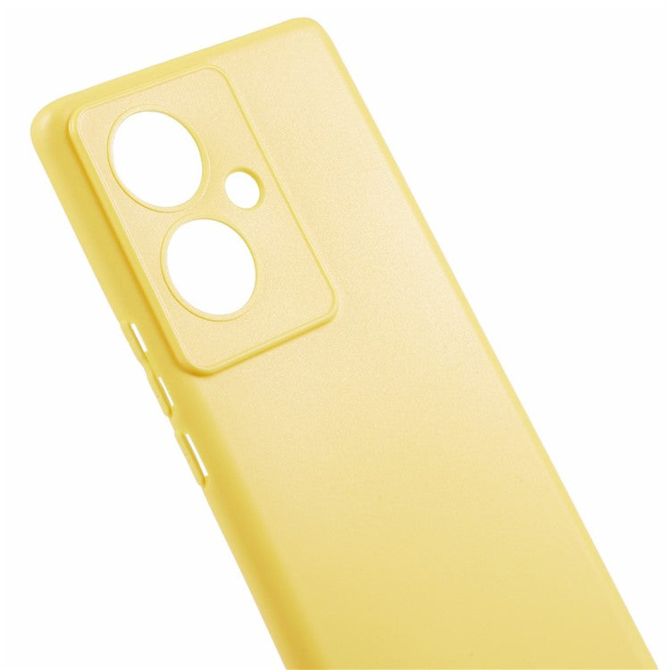 Glossy Phone Case for vivo Y78+ 5G , Candy Color Precise Cutout TPU Back Cover - Yellow