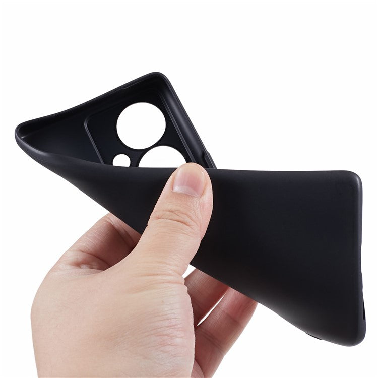 Glossy Phone Case for vivo Y78+ 5G , Candy Color Precise Cutout TPU Back Cover - Black