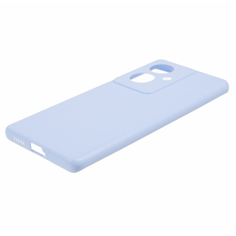 Glossy Phone Case for vivo Y78+ 5G , Candy Color Precise Cutout TPU Back Cover - Light Purple