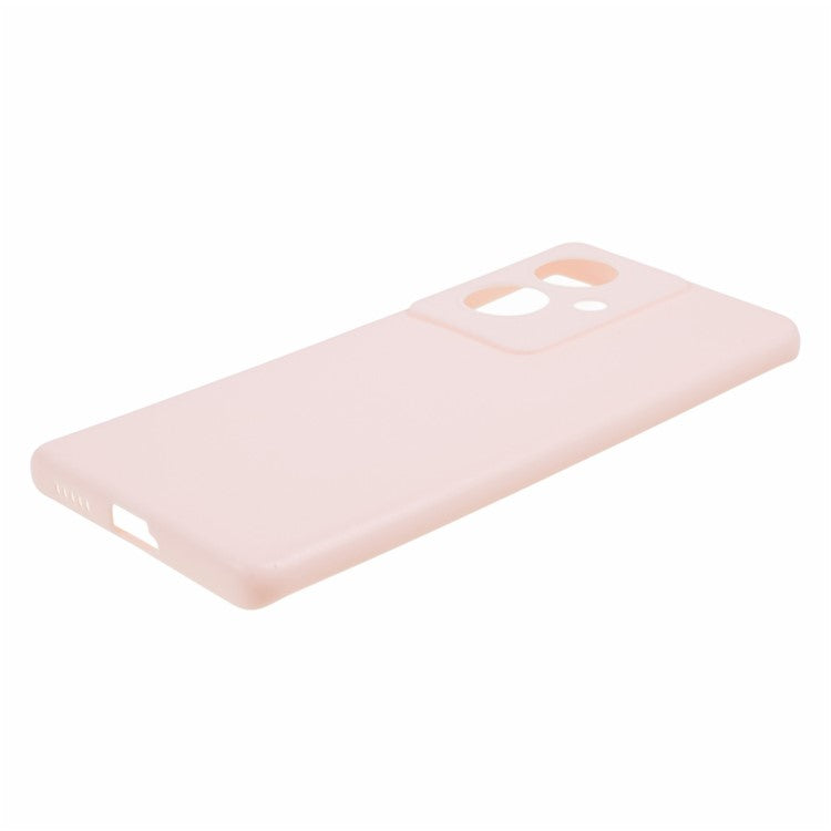 Glossy Phone Case for vivo Y78+ 5G , Candy Color Precise Cutout TPU Back Cover - Light Pink