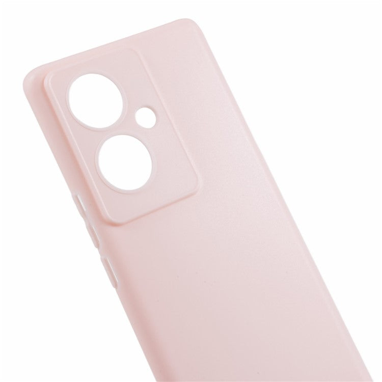 Glossy Phone Case for vivo Y78+ 5G , Candy Color Precise Cutout TPU Back Cover - Light Pink