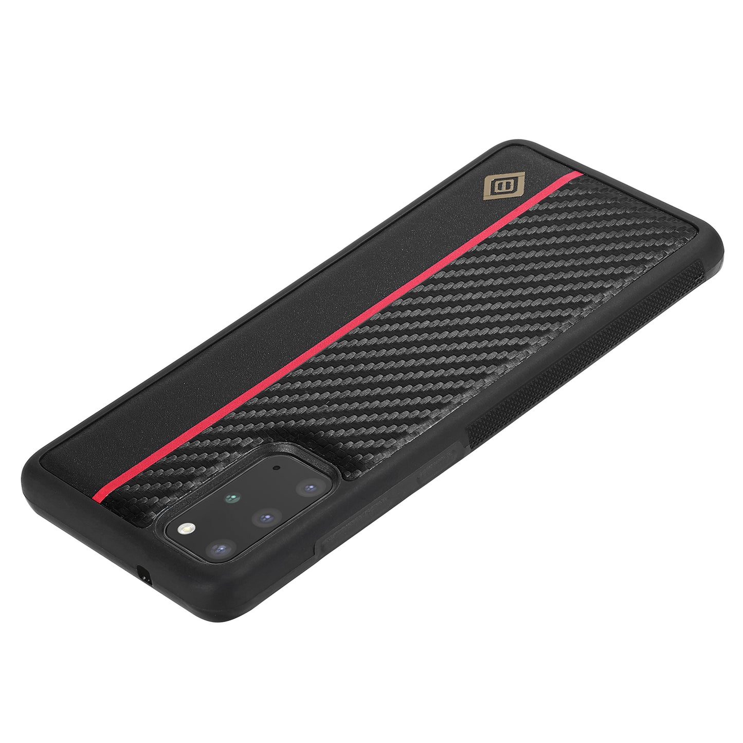 LC.IMEEKE Carbon Fiber Texture Case for Samsung Galaxy S20 4G / 5G , PU Leather+TPU+EVA Scratch Resistant Phone Cover