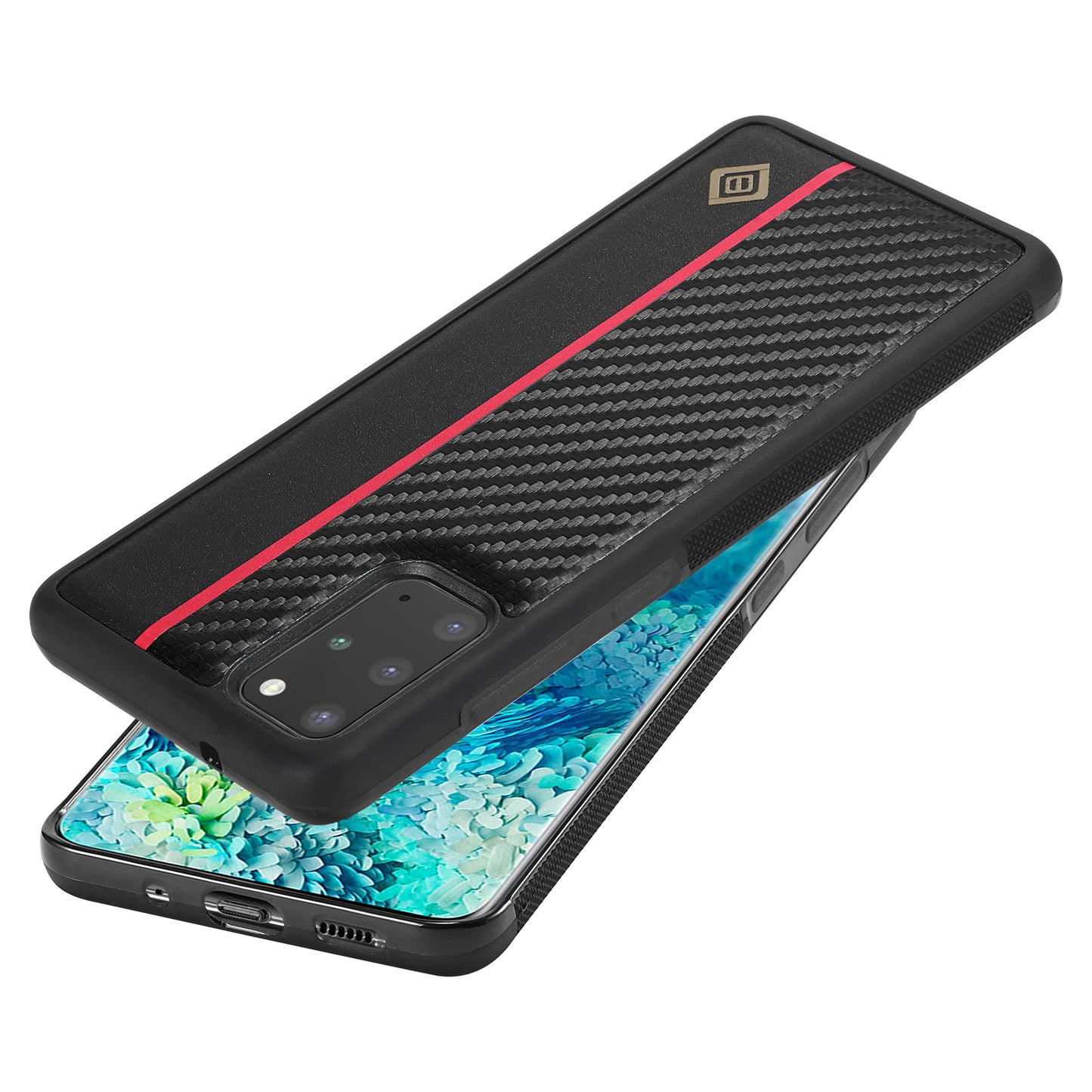 LC.IMEEKE Carbon Fiber Texture Case for Samsung Galaxy S20 4G / 5G , PU Leather+TPU+EVA Scratch Resistant Phone Cover