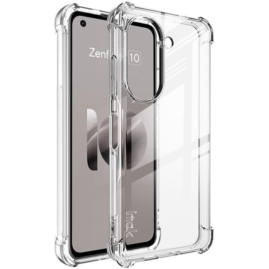 IMAK For Asus Zenfone 10 5G Phone Case Four Corner Anti-drop Clear TPU Back Cover - Transparent