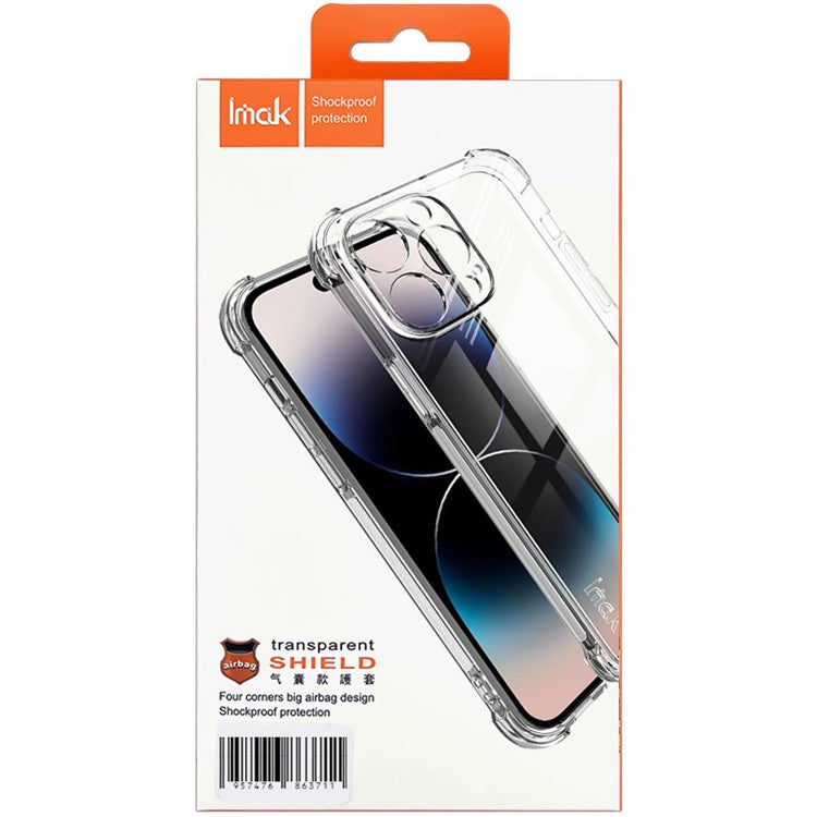 IMAK For Asus Zenfone 10 5G Phone Case Four Corner Anti-drop Clear TPU Back Cover - Transparent