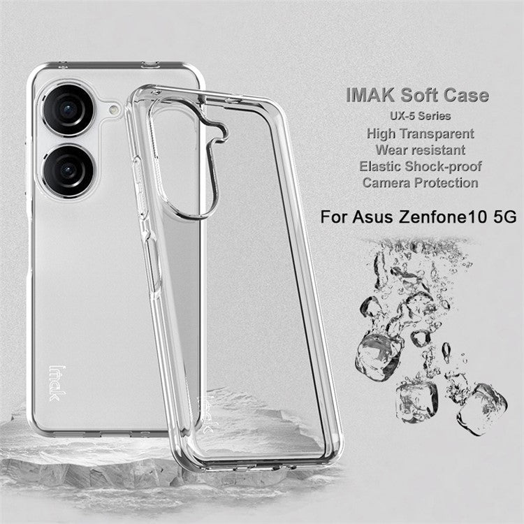 IMAK UX-5 Series for Asus Zenfone 10 5G HD Transparent Mobile Phone Case TPU Cell Phone Cover