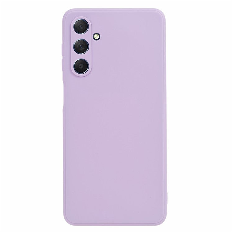For Samsung Galaxy M54 5G / F54 5G Straight Edge Phone Case Precise Cutout Anti-scratch TPU Cover - Purple