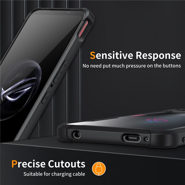 For Asus ROG Phone 6 5G / ROG Phone 7 5G Anti-Scratch Phone Case Hard PC+TPU Phone Cover