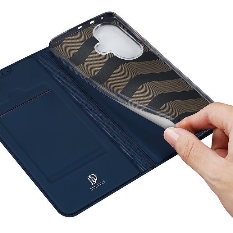 DUX DUCIS Skin Pro Series for OnePlus Nord CE3 5G Leather Anti-fall Stand Cover Card Holder Phone Case - Blue