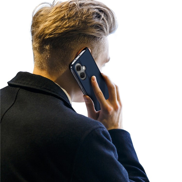 DUX DUCIS Skin Pro Series for OnePlus Nord CE3 5G Leather Anti-fall Stand Cover Card Holder Phone Case - Blue
