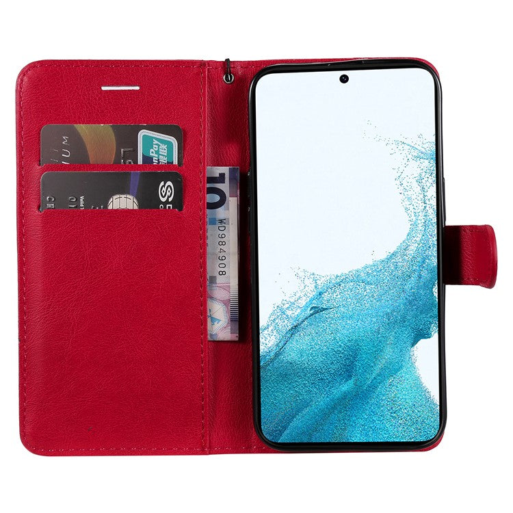 KT Leather Series-2 For Samsung Galaxy S23 FE Wallet Stand Phone Shell PU Leather Phone Cover Magnetic Phone Shell - Red