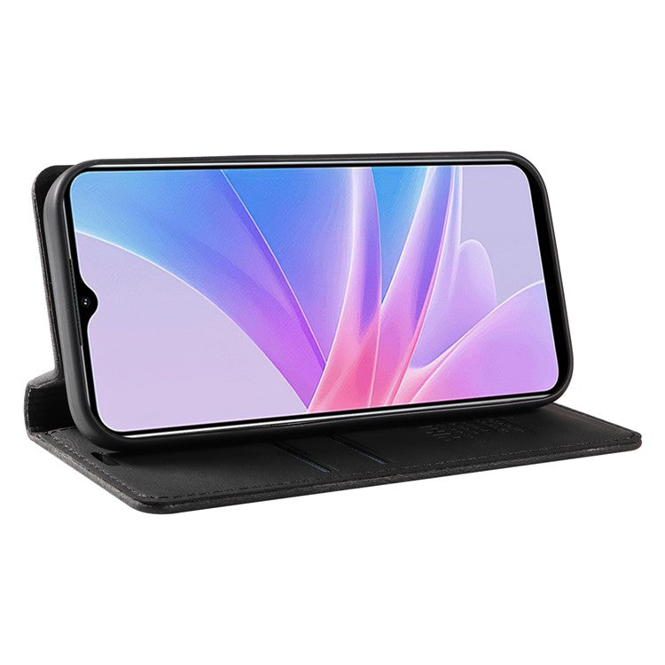 YIKATU YK-004 For Oppo A58 5G / A78 5G Skin-touch Leather Cover Flip Wallet Stand Phone Case - Black