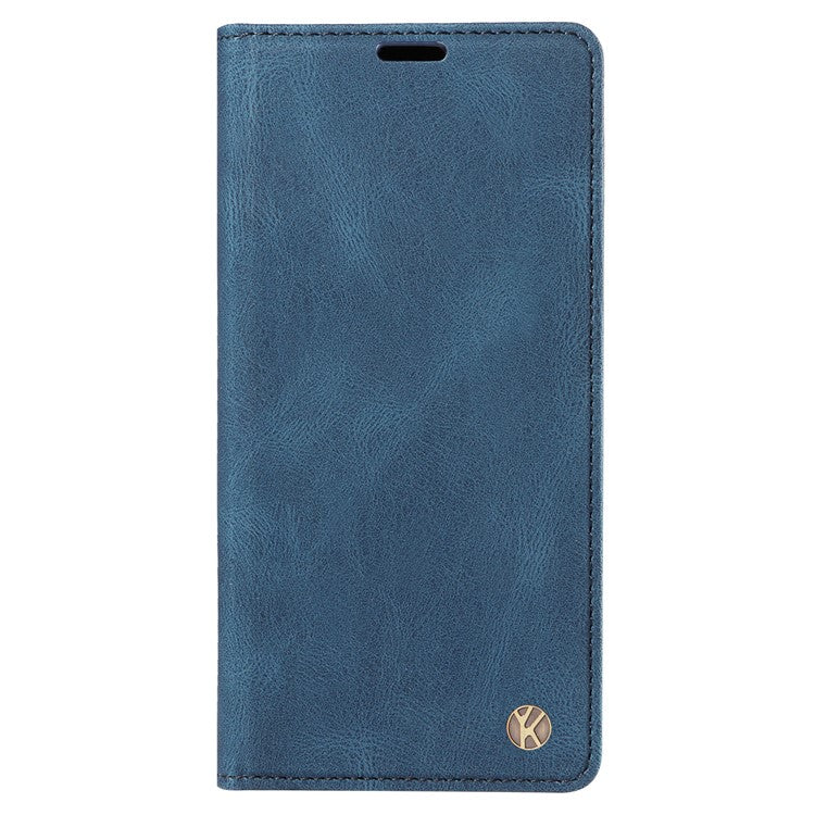 YIKATU YK-004 For Oppo A58 5G / A78 5G Skin-touch Leather Cover Flip Wallet Stand Phone Case - Blue