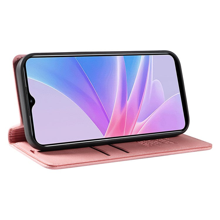 YIKATU YK-004 For Oppo A58 5G / A78 5G Skin-touch Leather Cover Flip Wallet Stand Phone Case - Pink