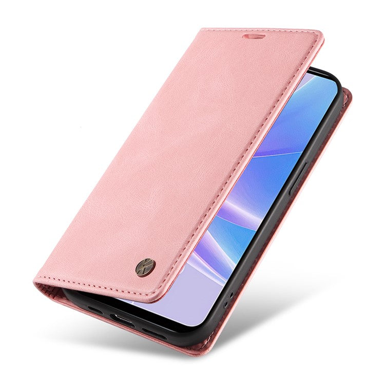 YIKATU YK-004 For Oppo A58 5G / A78 5G Skin-touch Leather Cover Flip Wallet Stand Phone Case - Pink