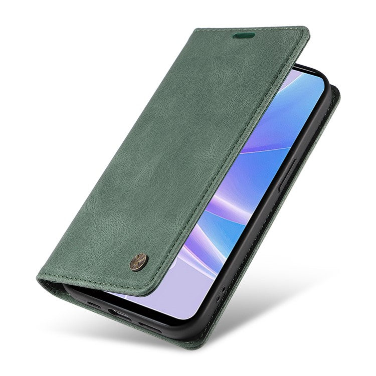 YIKATU YK-004 For Oppo A58 5G / A78 5G Skin-touch Leather Cover Flip Wallet Stand Phone Case - Green