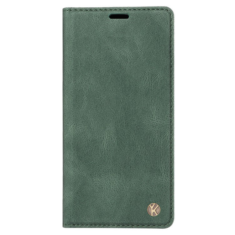 YIKATU YK-004 For Oppo A58 5G / A78 5G Skin-touch Leather Cover Flip Wallet Stand Phone Case - Green
