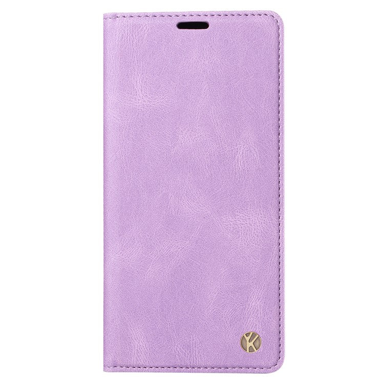 YIKATU YK-004 For Oppo A58 5G / A78 5G Skin-touch Leather Cover Flip Wallet Stand Phone Case - Purple
