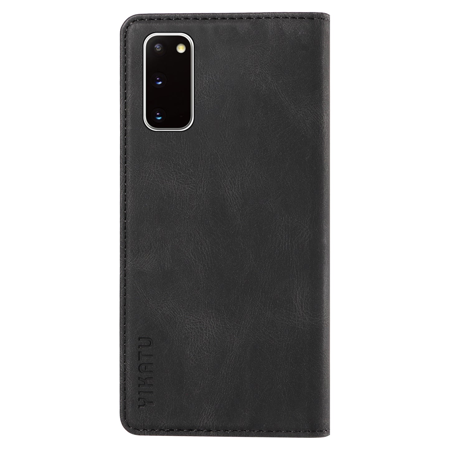 YIKATU YK-004 For Samsung Galaxy S20 FE / S20 FE 5G / S20 FE 2022 / S20 Lite Leather Cover Skin-touch Flip Wallet Stand Phone Case - Black