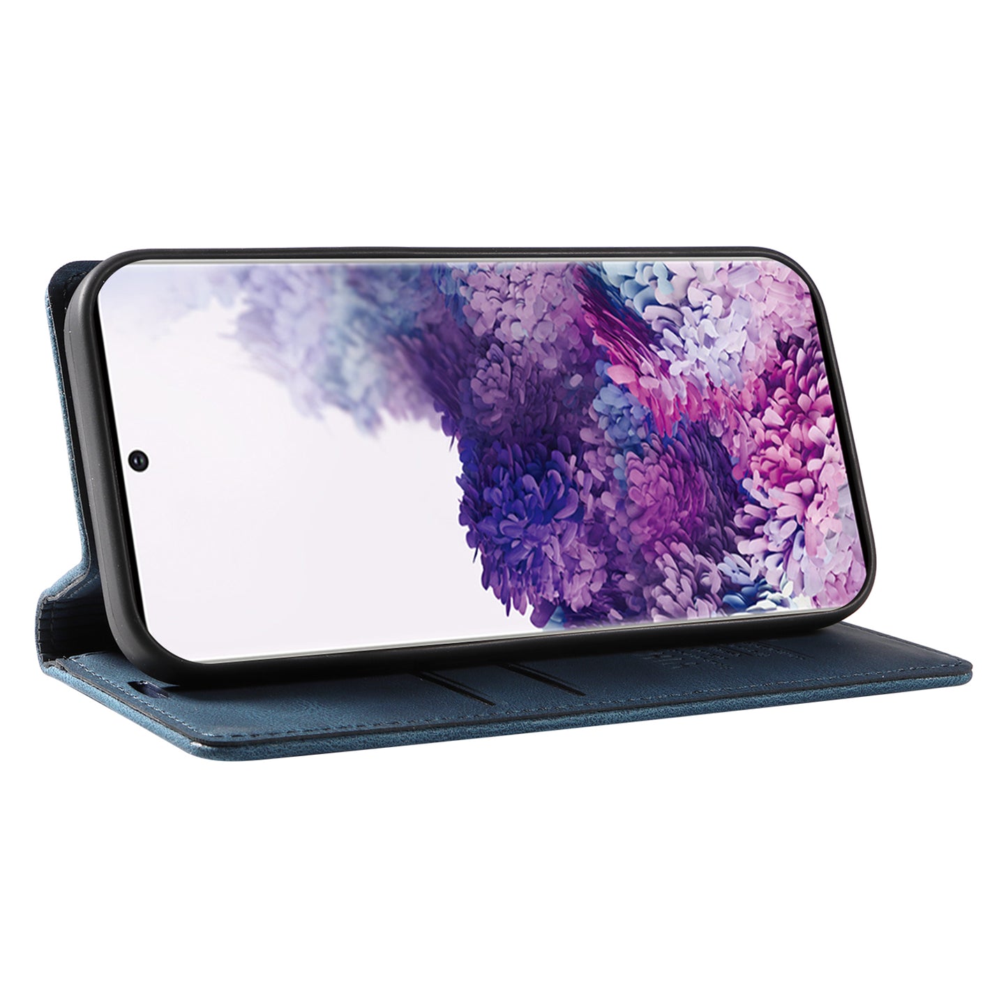 YIKATU YK-004 For Samsung Galaxy S20 FE / S20 FE 5G / S20 FE 2022 / S20 Lite Leather Cover Skin-touch Flip Wallet Stand Phone Case - Blue