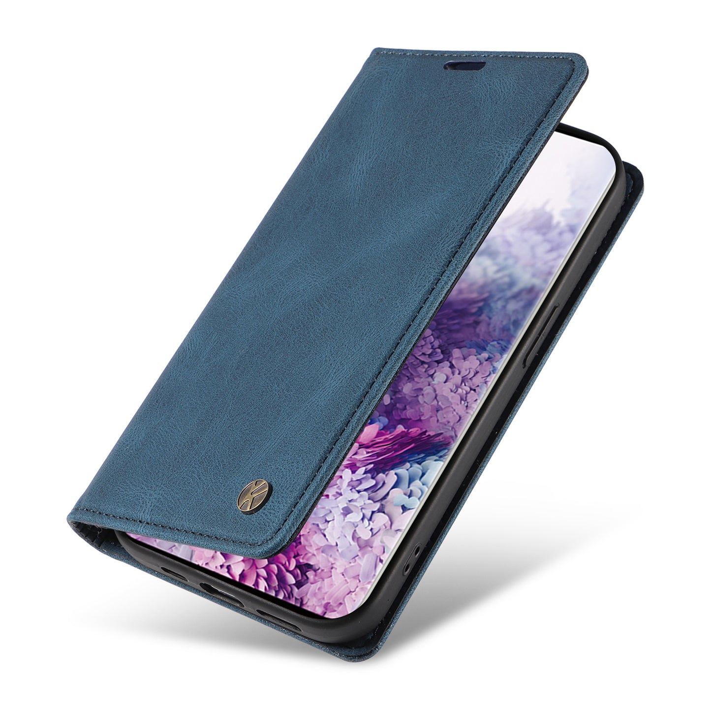 YIKATU YK-004 For Samsung Galaxy S20 FE / S20 FE 5G / S20 FE 2022 / S20 Lite Leather Cover Skin-touch Flip Wallet Stand Phone Case - Blue