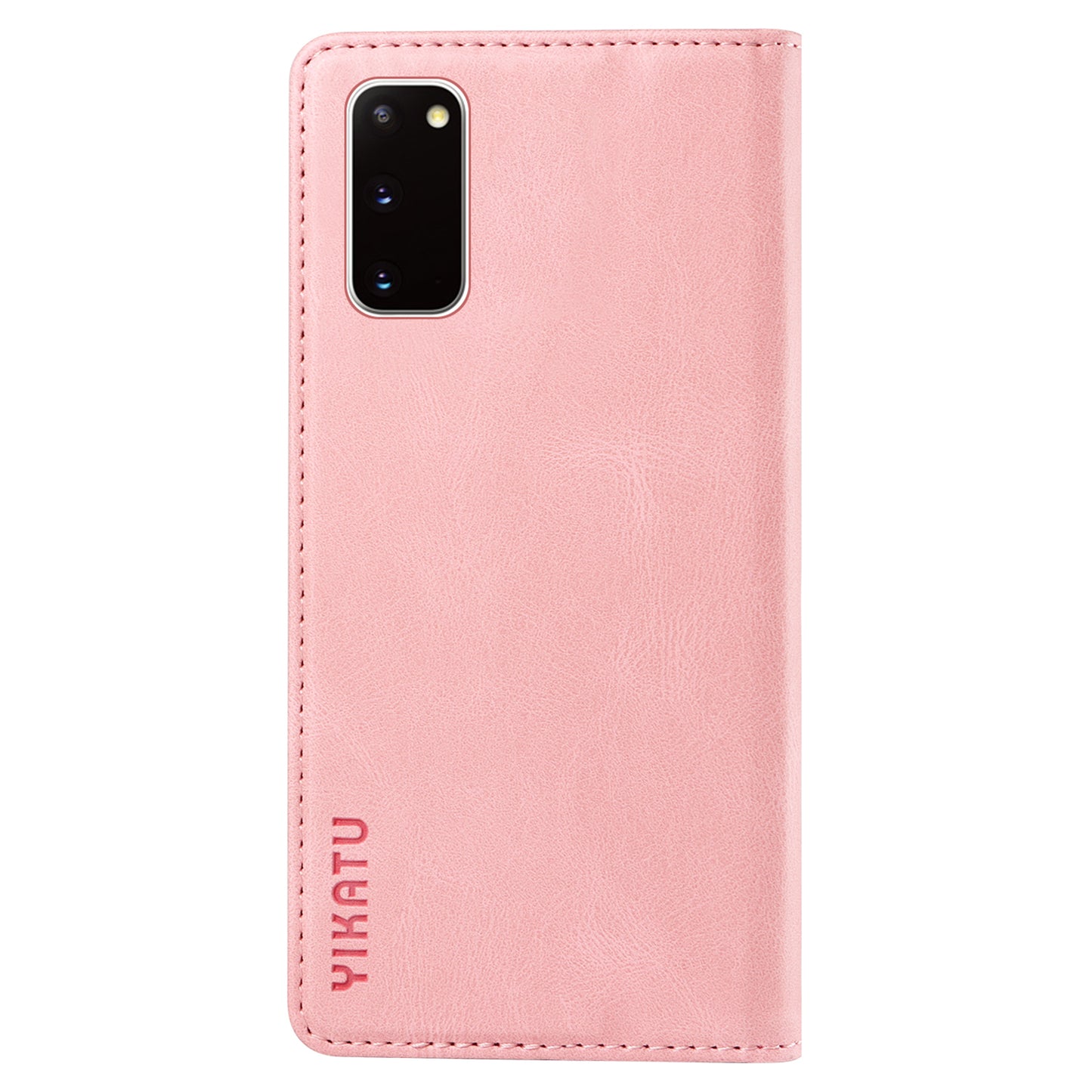 YIKATU YK-004 For Samsung Galaxy S20 FE / S20 FE 5G / S20 FE 2022 / S20 Lite Leather Cover Skin-touch Flip Wallet Stand Phone Case - Pink