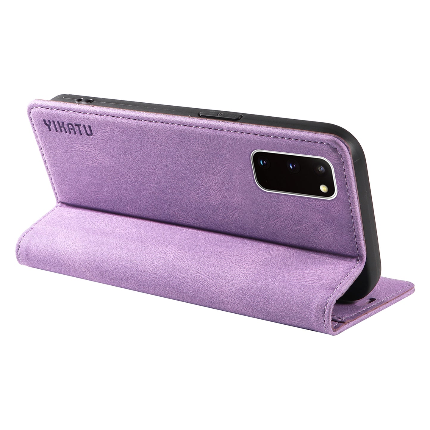 YIKATU YK-004 For Samsung Galaxy S20 FE / S20 FE 5G / S20 FE 2022 / S20 Lite Leather Cover Skin-touch Flip Wallet Stand Phone Case - Purple