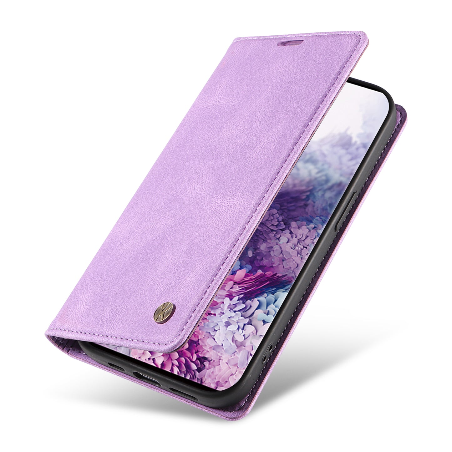 YIKATU YK-004 For Samsung Galaxy S20 FE / S20 FE 5G / S20 FE 2022 / S20 Lite Leather Cover Skin-touch Flip Wallet Stand Phone Case - Purple