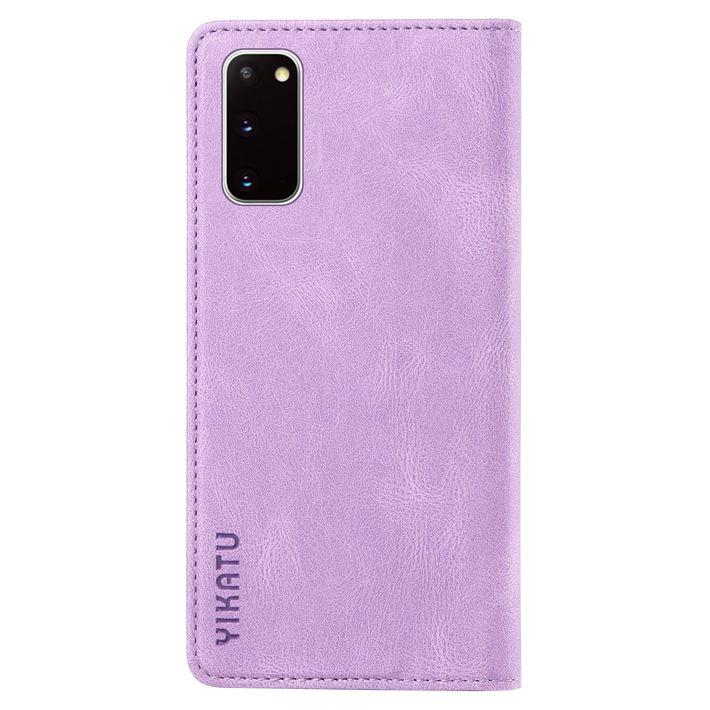 YIKATU YK-004 For Samsung Galaxy S20 FE / S20 FE 5G / S20 FE 2022 / S20 Lite Leather Cover Skin-touch Flip Wallet Stand Phone Case - Purple