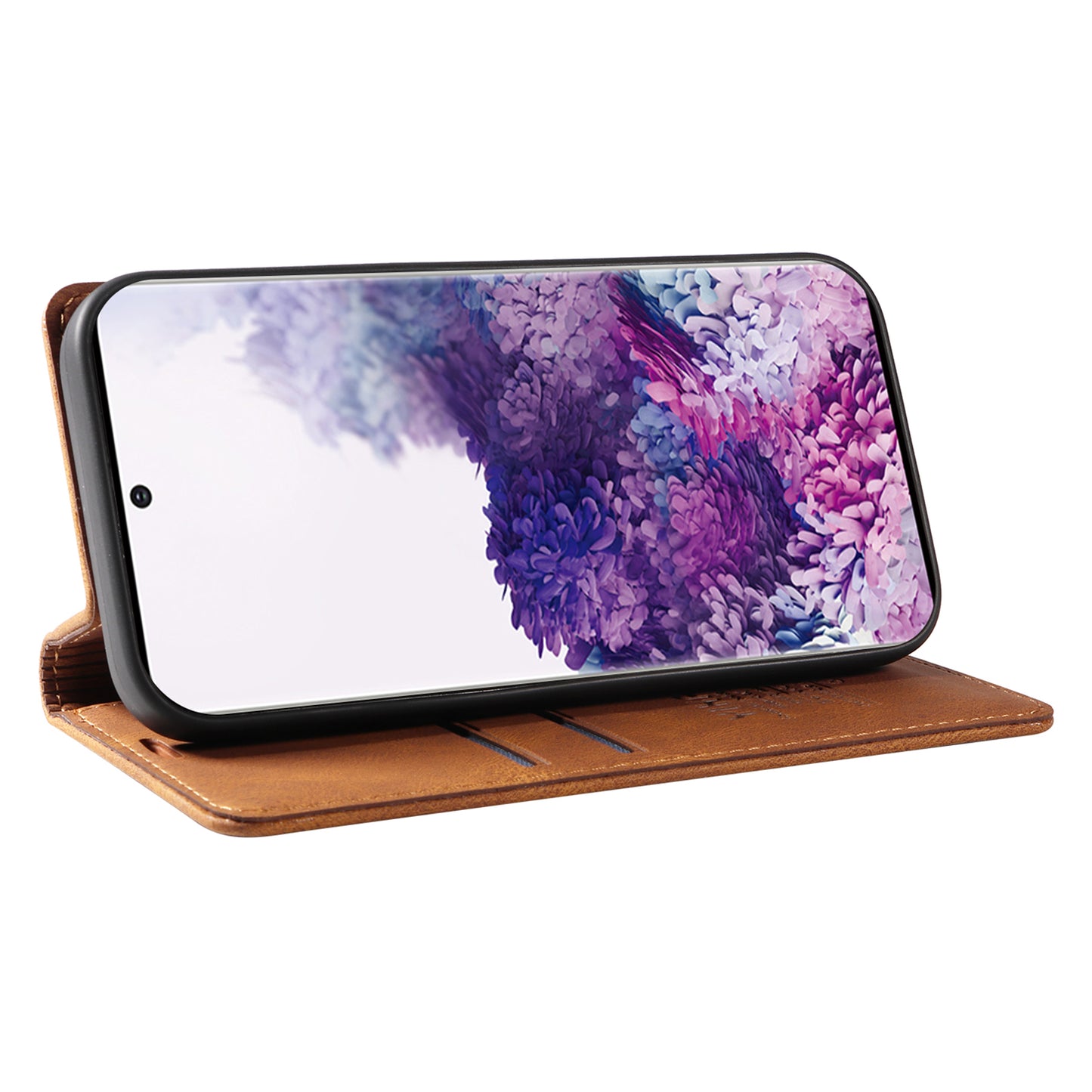 YIKATU YK-004 For Samsung Galaxy S20 FE / S20 FE 5G / S20 FE 2022 / S20 Lite Leather Cover Skin-touch Flip Wallet Stand Phone Case - Brown