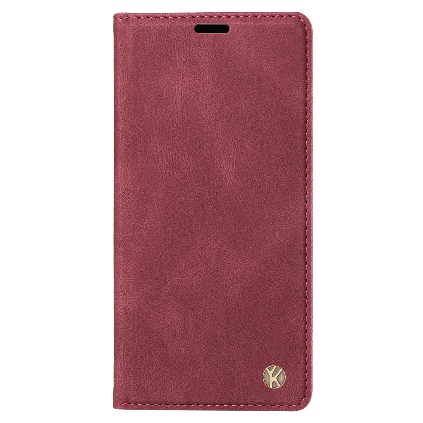 YIKATU YK-004 For Samsung Galaxy S20 FE / S20 FE 5G / S20 FE 2022 / S20 Lite Leather Cover Skin-touch Flip Wallet Stand Phone Case - Wine Red