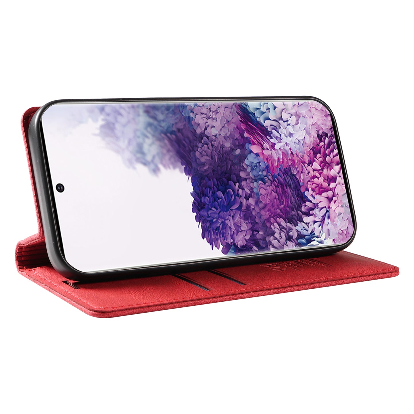 YIKATU YK-004 For Samsung Galaxy S20 FE / S20 FE 5G / S20 FE 2022 / S20 Lite Leather Cover Skin-touch Flip Wallet Stand Phone Case - Red