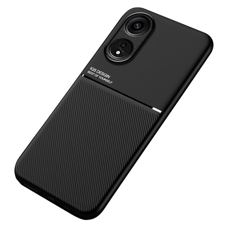 PU Leather+TPU Phone Case for Oppo A1 Pro 5G / Reno8 T 5G , Magnetic Car Mount Anti-drop Phone Cover - Black