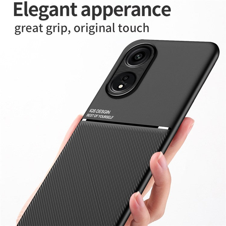 PU Leather+TPU Phone Case for Oppo A1 Pro 5G / Reno8 T 5G , Magnetic Car Mount Anti-drop Phone Cover - Green