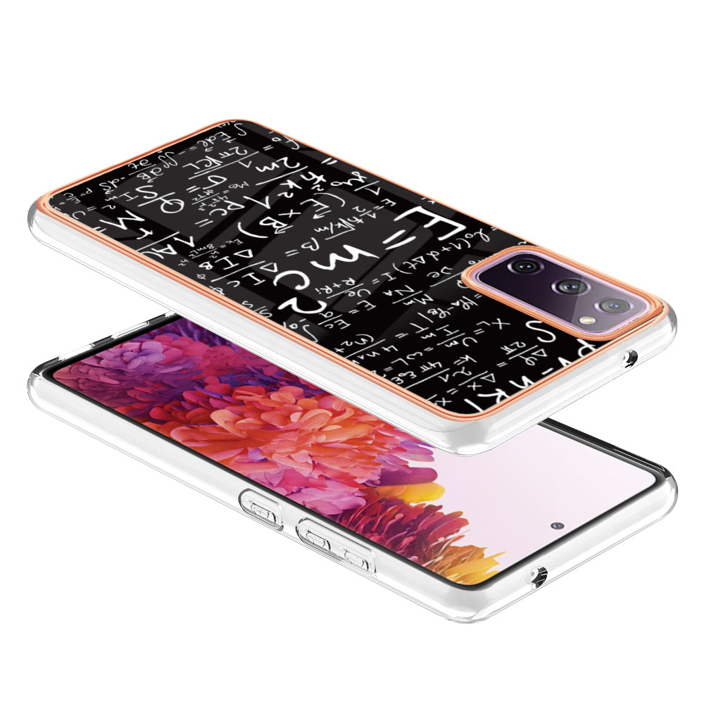 YB IMD Series-19 Style D For Samsung Galaxy S20 FE 5G / S20 FE / S20 FE 2022 / S20 Lite Phone Case 2.0mm TPU IMD Pattern Back Cover - Equation