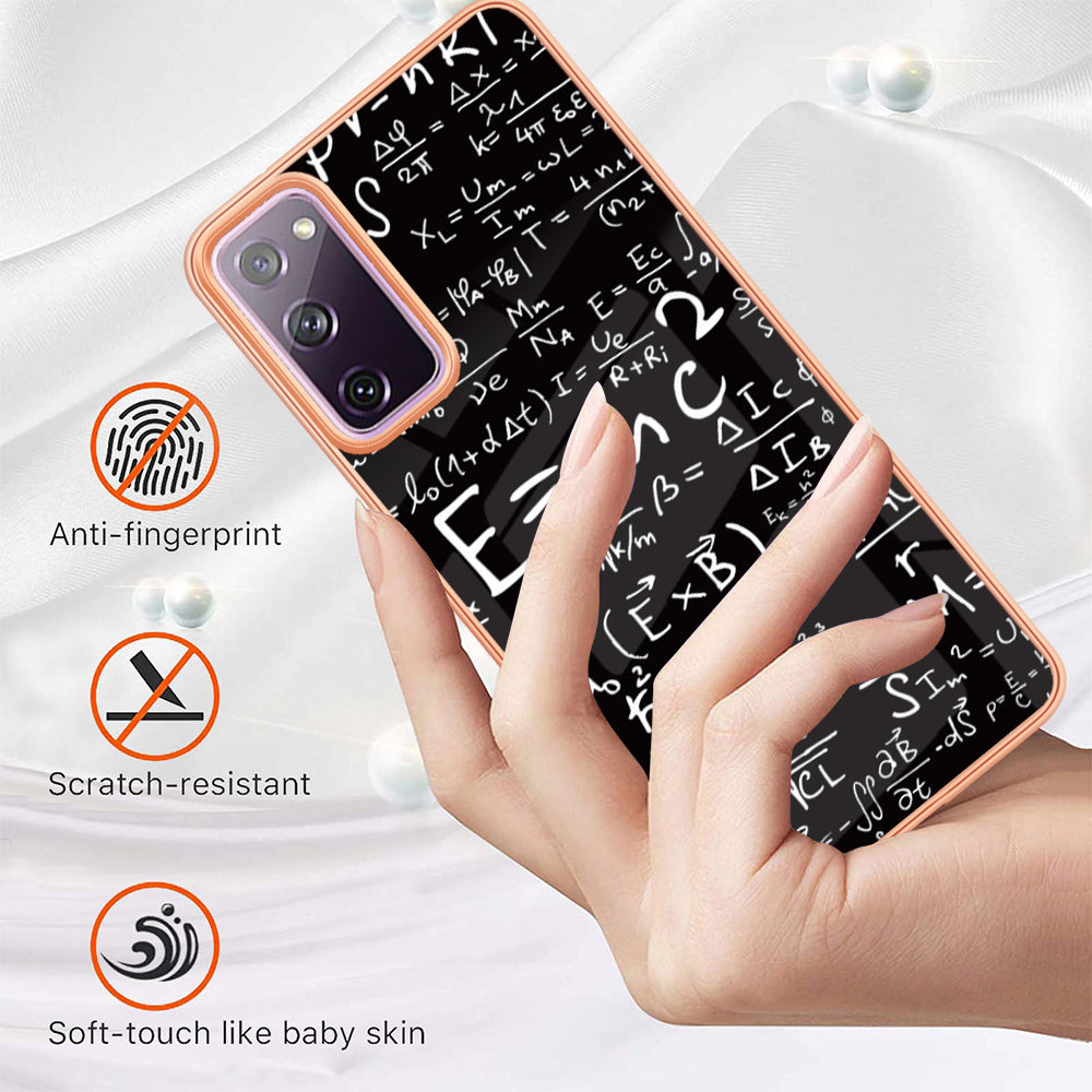 YB IMD Series-19 Style D For Samsung Galaxy S20 FE 5G / S20 FE / S20 FE 2022 / S20 Lite Phone Case 2.0mm TPU IMD Pattern Back Cover - Equation