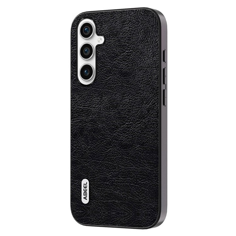 ABEEL Retro Phone Cover for Samsung Galaxy M54 5G / F54 5G Litchi Texture Leather Coated TPU+PC Case - Black
