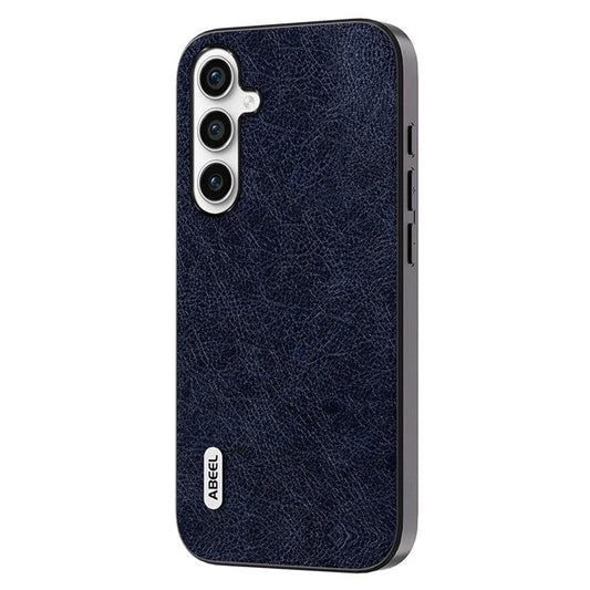 ABEEL Retro Phone Cover for Samsung Galaxy M54 5G / F54 5G Litchi Texture Leather Coated TPU+PC Case - Blue