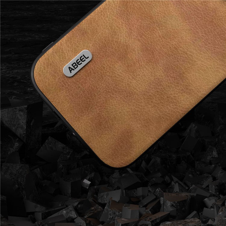 ABEEL Retro Phone Cover for Samsung Galaxy M54 5G / F54 5G Litchi Texture Leather Coated TPU+PC Case - Brown